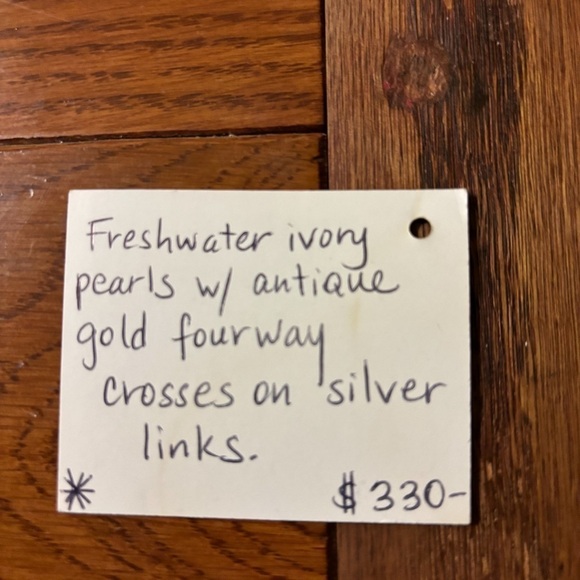 Blessings in Disguise necklace half genuine pearl half metal made in Italy - Picture 9 of 9